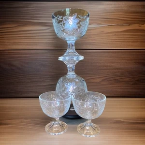 Princess House Crystal Fantasia Footed Dessert Sherbet Bowls. Set Of 8 - Picture 1 of 11