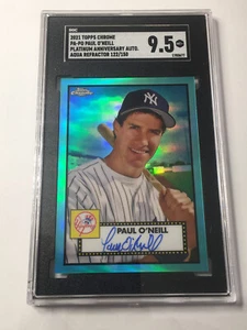 2021 Topps Chrome Platinum Anniversary PAUL O´NEILL Auto Aqua 122/150 SGC 9.5 - Bild 1 von 2