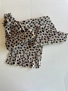 Handmade Fleece winter Scarf & Hat Set for kids and adults - Animal Spots - Picture 1 of 3