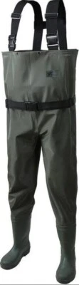 8 Fans Bootfoot Chest Wader, 2-Ply Nylon/PVC Waterproof Fishing & Hunting Waders - Image 1 of 4