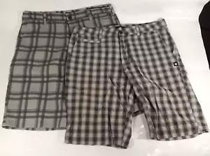 Zapatos DC Pantalones Cortos Chinos a Cuadros Gris Calce Relajado Para Hombre 30 (¡PAQUETE DE 2!) - Imagen 1 de 13