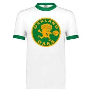 Oakland Oaks Ringer T-shirt | ABA Basketball Team - Picture 1 of 7