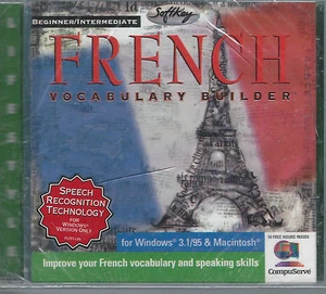 SEALED Beginner Intermediate French Vocabulary Builder For Windows & Mac CD Rom - Picture 1 of 2