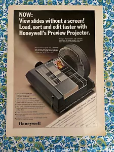 Vintage 1970 Honeywell Slide Projector Print Ad Preview Projector-Ad Only - Picture 1 of 7