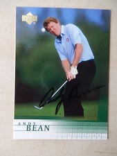 Andy Bean Autographed 2001 Upper Deck Golf Card