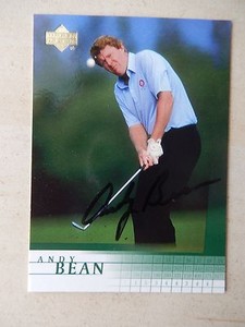 Andy Bean Autographed 2001 Upper Deck Golf Card