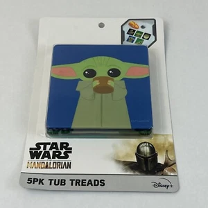 Disney Star Wars Mandalorian 5pk Bath Tub Treads Non-Slip Grogu Baby Yoda Child - Picture 1 of 3