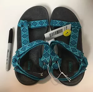 Nuovo con etichette - Taglia 7 - JSport by Jambu sandalo piatto donna turchese Navajo - pronto per l'acqua - Foto 1 di 2