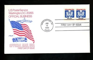 US FDC #O135 Artmaster 1983 Washington DC Official Mail Eagle Plate # 1 - Picture 1 of 2