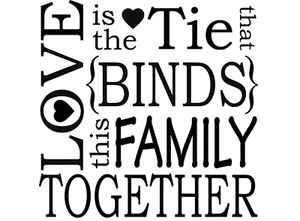 Calcomanías de vidrio fundido negras Love is the Tie That Binds 2 piezas 3,25 - Imagen 1 de 1