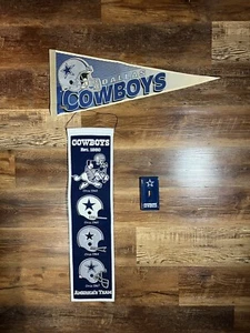 WinCraft Sports DALLAS COWBOYS Pennant / Wool Banner / Ceramic Light Switch Lot - Picture 1 of 4