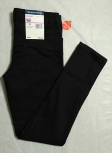French Toast Girls Skinny Uniform Pant Black Adjustable Waist Sz 10 Actual 20X26 - Picture 1 of 12