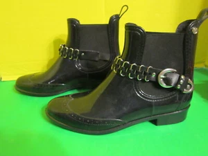 Henry Ferrera Survivor 100 Black Chelsea SHORT Rain Boots Women's Size 9 - Picture 1 of 9