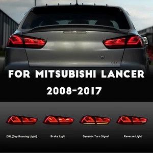 LED Tail Lights For Mitsubishi Lancer EX EVO 2008-2017 Red Animation Rear Lamps - Bild 1 von 12