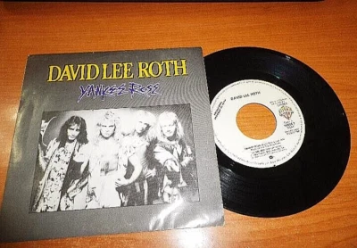 DAVID LEE ROTH Yankee rose 7" SPAIN PROMO SINGLE VINYL VERY RARE VAN HALEN 1986 - Image 1 of 2