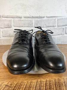 Vintage 1984 Allen Edmonds Park Avenue Mens Shoes Black Leather Oxford 9.5 A - Picture 1 of 16
