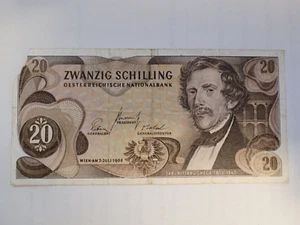 1967 Austria Oesterreicheische 20 Schilling G606679B Bank Note - Picture 1 of 2