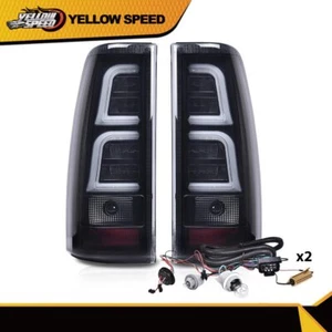 Fit For 1999-2006 Chevy Silverado LED Tail Lights Lamps Left+Right Black Smoke - Picture 1 of 10