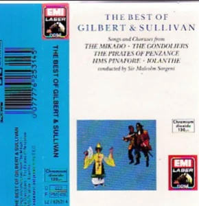 The Best of Gilbert and Sullivan cassette - Sir Malcom Sargent EMI - Picture 1 of 1