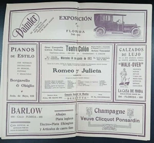 Programa Teatro Colón Ópera Romeo Y Julieta Arturo Toscanini Bori Figoriti 1912 - Imagen 1 de 2