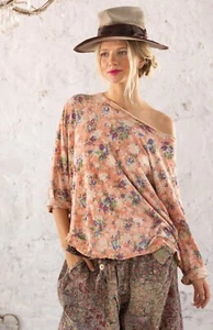 NWT Magnolia Pearl Cotton Jersey STAR Floral Viggo T In Mumbal - Picture 1 of 4