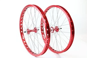 Technique BMX 20in Red Alloy BMX Wheelset Sealed Bearing lowflange 36 h - Picture 1 of 1