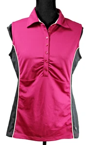 Callaway Women's Golf Sleeveless Top Purple Pullover 1/4 Button Shirt Large - Picture 1 of 7