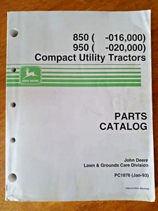 OEM John Deere 850 & 950 Teilekatalog PC1876 kostenloser Versand - Bild 1 von 2