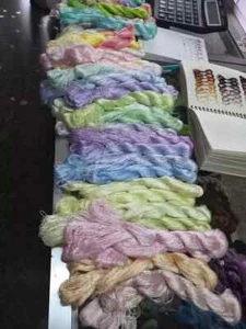 100%natural silk,hand-dyed embroidery floss/thread light candy colors 50skeins - Picture 1 of 8