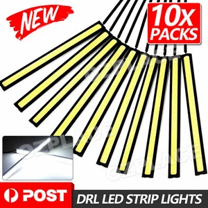 10X 12V Waterproof White DRL LED Strip Lights Bars Camping Caravan Boat Car COB - Picture 1 of 9