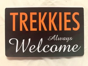 Imán de bienvenida Trekkies novedad Star Trek Kirk Spock Picard nevera trekker - Imagen 1 de 3