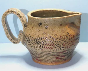 Hand Thrown Pitcher Stoneware Ceramic Glazed Studio Pottery Coni Kalinowski 5" - Picture 1 of 8