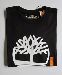 Men's Timberland Tree Logo T-Shirt Black M, XL Cotton New W/Tag - Picture 1 of 1