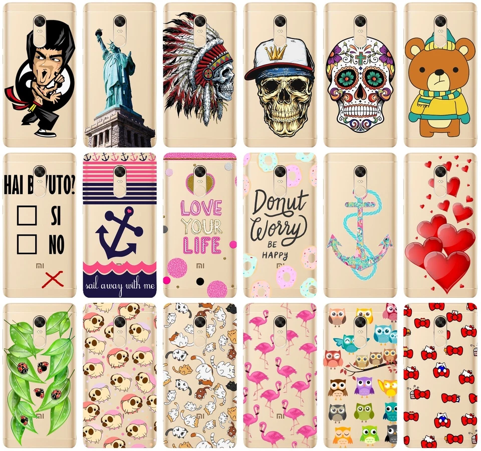 CUSTODIA COVER MORBIDA IN TPU TRASPARENTE PER XIAOMI REDMI NOTE 4X FANTASIA T3 - Immagine 1 di 1