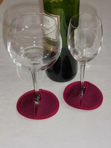 8 Fabric Wine/Champagne Glass/Stemware Coasters/Covers - Wedding,Formal Dinners - Picture 1 of 8