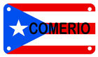 COMERIO Flag Boricua Puerto Rico ATV 4" x 7" Motorcycle Fourtrack License Plate 