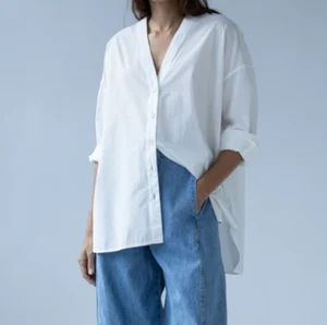 Shaina Mote Studio Shirt Cotton in Salt (White), XS, BNWT RRP $575 - Foto 1 di 7