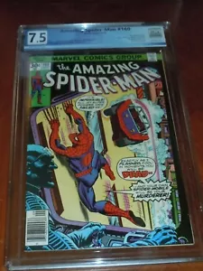 AMAZING SPIDER-MAN #160 (1976) VF- (7.5) cond. PGX Cert. SPIDER-MOBILE - Foto 1 di 2