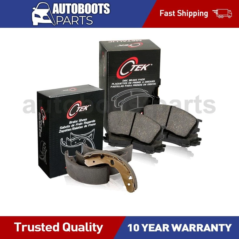 Juego de pastillas de freno de disco delanteras traseras zapata de freno de tambor para Nissan D21 1986-1994 Foto 1 de 4