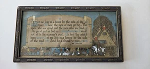 "HOUSE BY THE SIDE OF THE ROAD" Antique Framed lithograph Art Deco 1930s - Picture 1 of 9