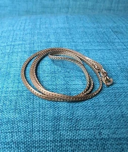 Vintage Fischgrät Edelstahl Kette Halskette Herren Damen 18" - Bild 1 von 8