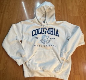 Columbia University Hoodie Gildan Small White Crest Logo College Pullover - Picture 1 of 8