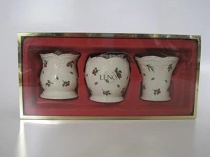 Lenox Williamsburg Boxwood and Pine Set of 3 Votive Candle Holders New - Picture 1 of 6