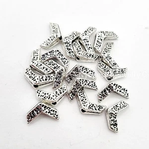 10x6mm Silver Pewter Arrow Spacer Beads 18pcs DIY Jewelry Making Supply - Picture 1 of 4