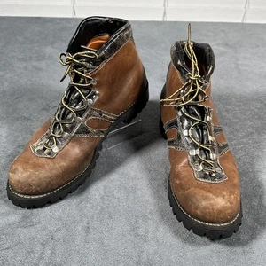 Stivali Chippewa VINTAGE uomo taglia 10,5 D marrone Kush N Kollar Vibram escursionismo anni 70 - Foto 1 di 16