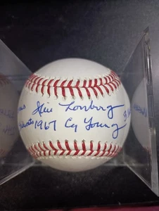Jim Lonborg signiert ROMLB Baseball Boston Red Sox 4 Inschriften 1967 Cy JSA - Bild 1 von 9