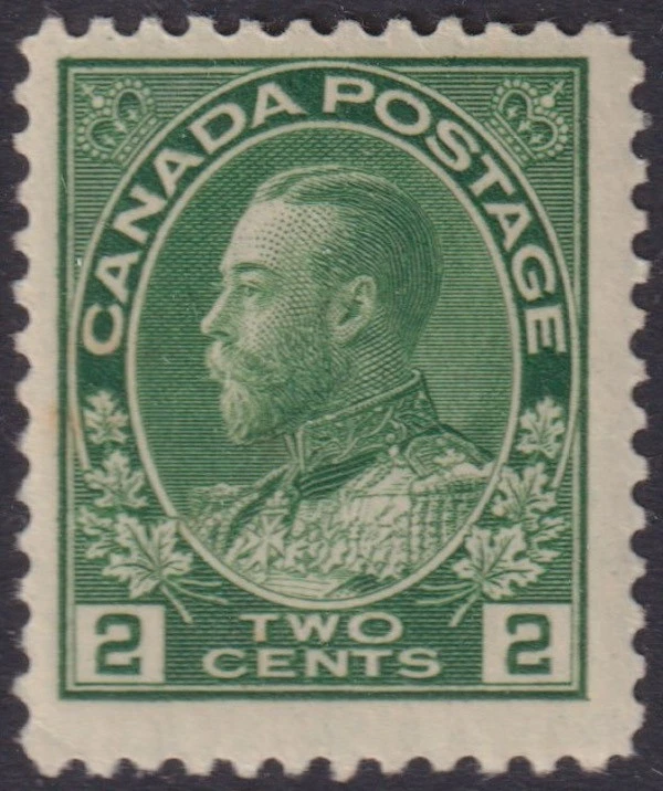 CANADA Sc#107.2 MNH KING GEORGE V  2¢ YELLOW GREEN - Image 1 of 1