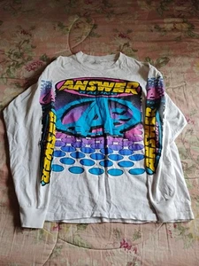T-shirt vintage anni 90 ANSWER EDGE2 motocross color block taglia XL maglietta corsa - Foto 1 di 5