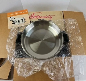 Regal Ware Society Padella Elettrica 12" Nucleo Liquido Acciaio Inox con Coperchio 7253 - Foto 1 di 9