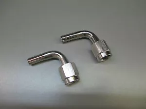 (2) GOMITO GIREVOLE 1/4" BARB x 1/4". RACCORDI INOX - Foto 1 di 1